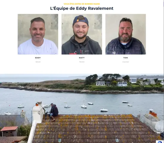 Site Web d'Eddy Ravalement, spécialiste en ravalement de façades, rénovation, entretien et pose de toitures. Créé par Artisyo – Portraits Équipe.